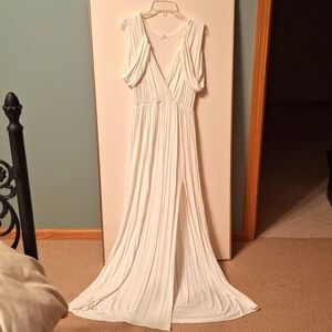 Jersey knit flowing maxi dress